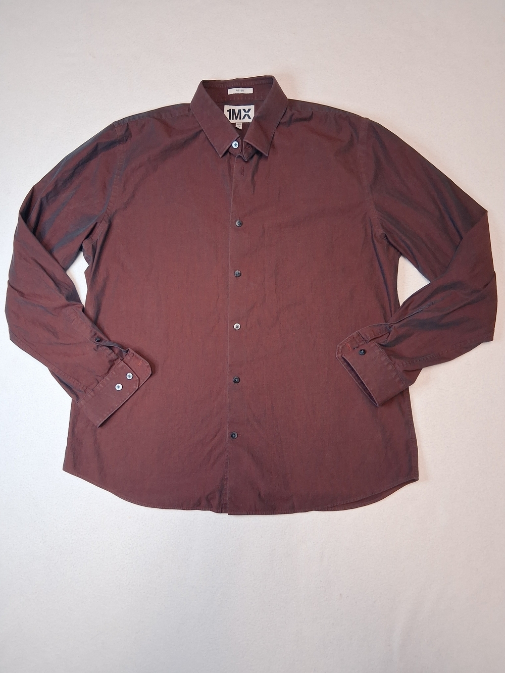 Men's Long-Sleeve Dress Shirt in Dark Brown
